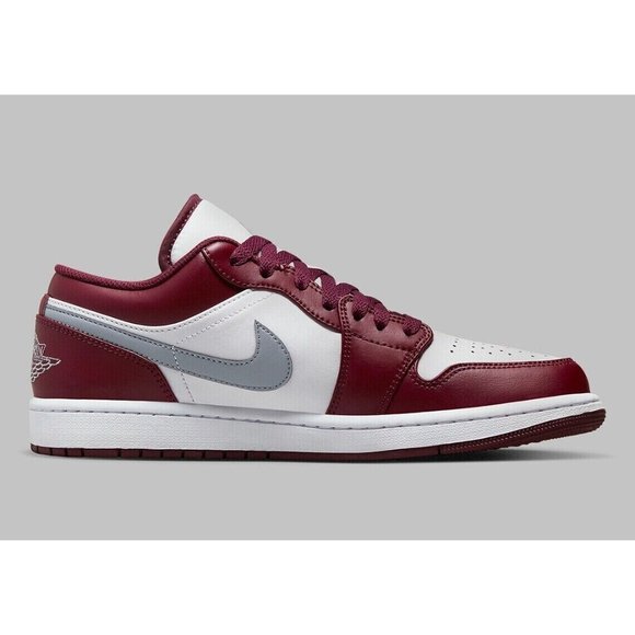 Nike Air Jordan 1 Low 'Bordeaux' Cherrywood White 553558-615 Mens & GS Size 14 - Picture 4 of 13